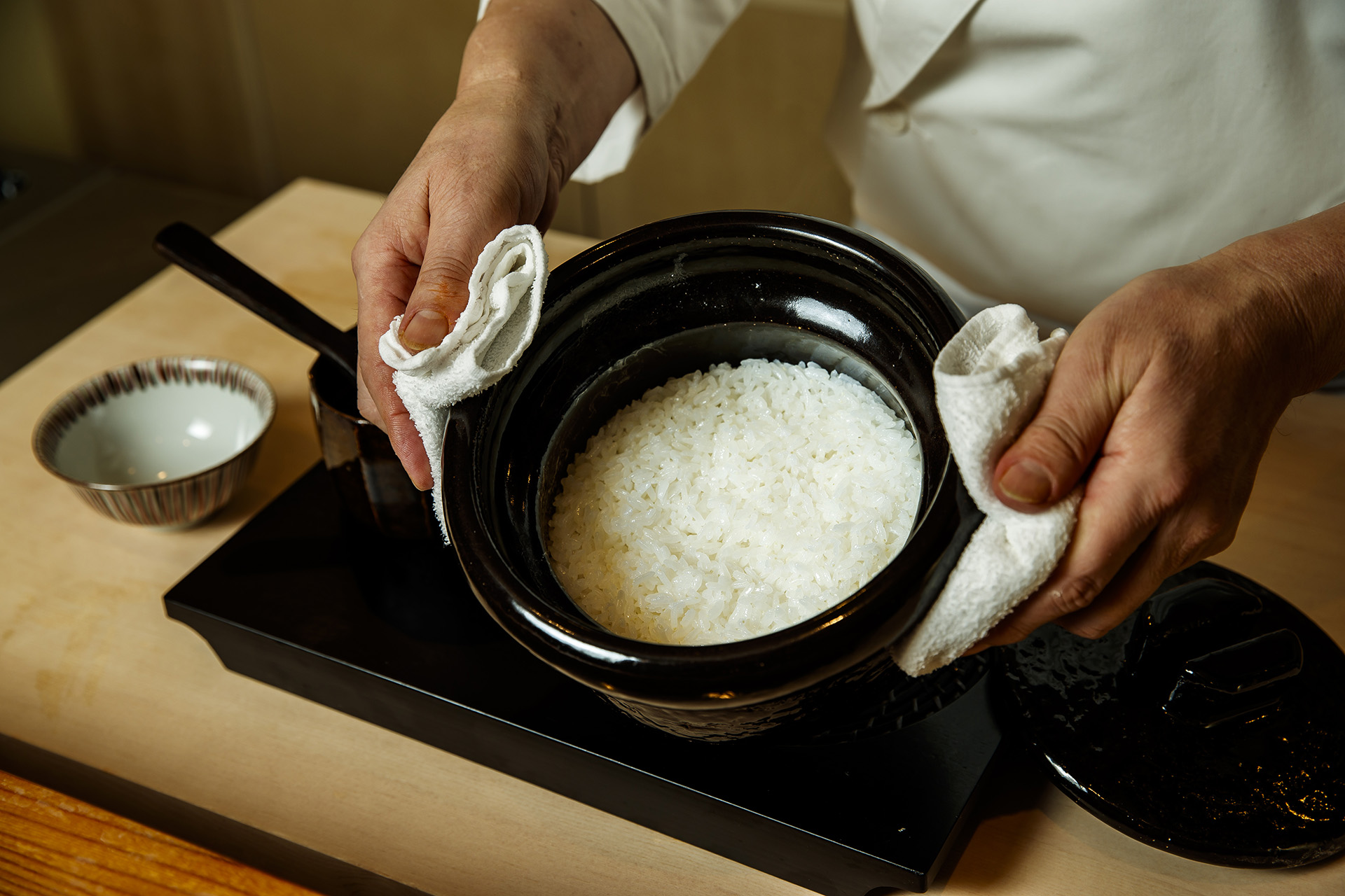 土鍋で炊いた御飯